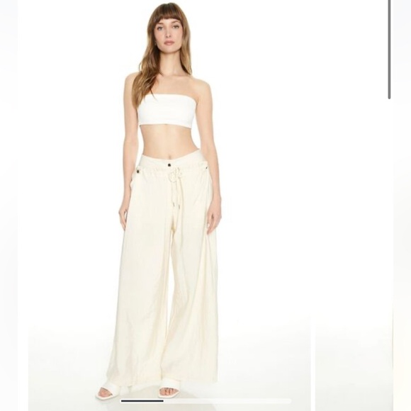 Forever 21 Cream Wide Leg Pants - Picture 2 of 14